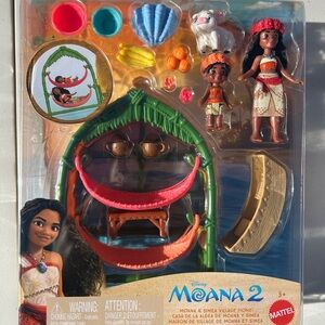 Mattel Moana 2 Playset with Red & Green Hammock Stand